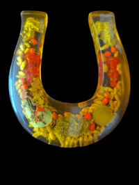 Image 5 of Clear Santa Muerte Horseshoe 