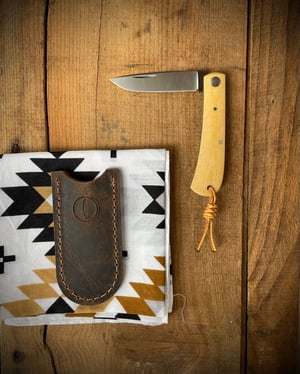 Image of Natural linen micarta folder