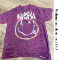 Medium Nirvana purple lace destroyed