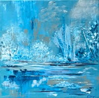 Image 2 of 'Winter Blue'  Abstract Landscape Painting