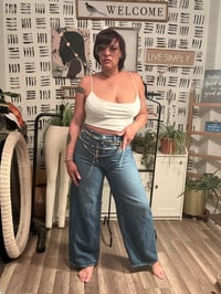 Image 1 of Old Navy baggy wide jeans 