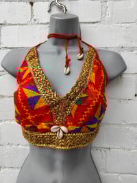 Image 13 of Bralette halter top red and shells