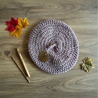 Image 1 of Crochet beret - Pink Tweed