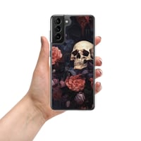 Image 9 of Goth Inspired Baroque Style Painting Skulls and Flowers Clear Case for Samsung®