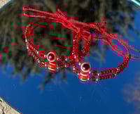 Red Seed Bead Evil Eye 