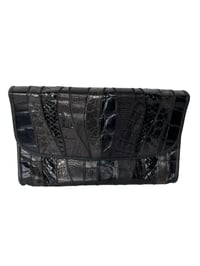 Image 1 of Vintage Leather Snake Clutch