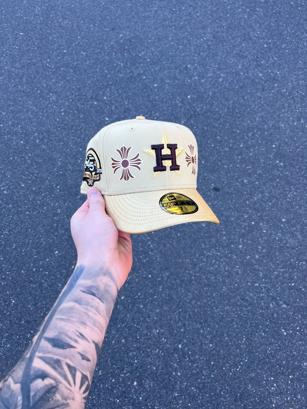 Image of GREEN BRIM GOLD MINE HOUSTON ASTROS CUSTOM FITTED CAP