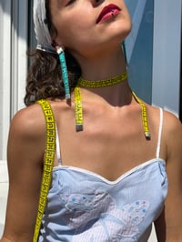 Image 4 of Tape measure necklace Yellow