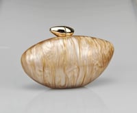 Image 1 of The Marble Oval Elegance Clutch  