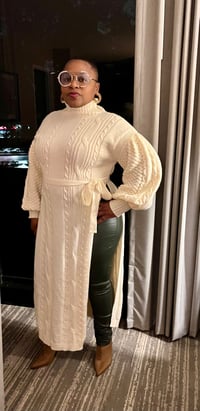 Image 4 of Long cream sweater 