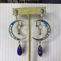 Christian Siriano Lapis Moon earrings