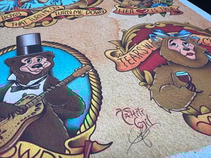 Image of Disney Inspired Traditional Tattoo Flash Sheet: D09 11x14