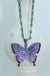 Image 2 of Butterfly Rhinestone Necklace