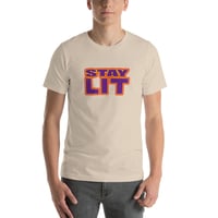 Image 4 of STAY LIT GOLD/RED/PURPLE Short-Sleeve Unisex T-Shirt