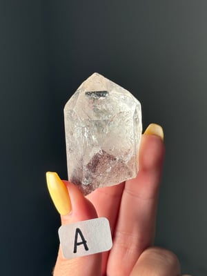 HEMATITE PHANTOM QUARTZ POINTS  -INDIA-