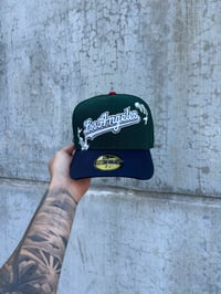 Image 4 of NAVY VISOR MULTI TONE OHTANI LOS ANGELES DODGERS CUSTOM FITTED CAP