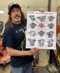 Image 2 of 16x20” Throwback Clinton Engines Lineup Poster