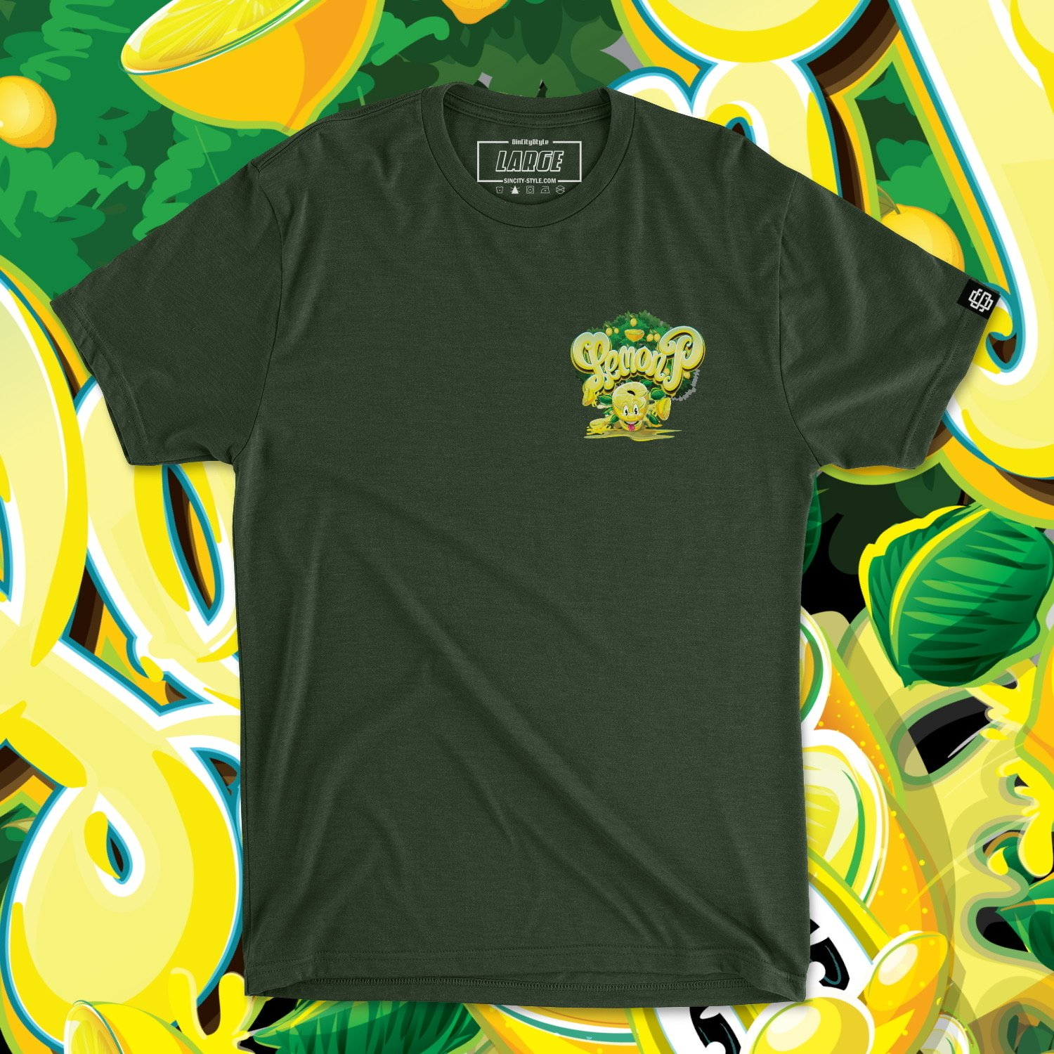 Lemon P Extra Soft Forest Black T-Shirt | SinCity Style