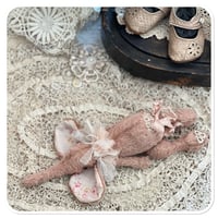 Image 2 of Ellie Lou - Handmade pink laying down elephant