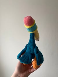 Image 5 of Teal Pencil Bird Folk Doll