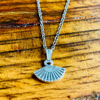 Image 1 of Set of 5 fan silver plated necklaces 