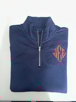 JEFFREY EPSTEIN 1/4 ZIP JACKET | Bando Embroidery