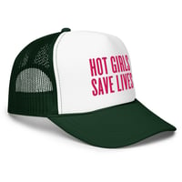 Image 21 of HOT GIRLS SAVE LIVES - THE TWO TONE FOAM TRUCKER HAT IN PINK 