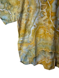 Image 5 of XXL Adult Combed Cotton Tee in Golden Earthy Geode Ice Dye