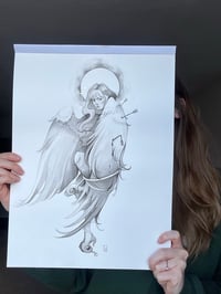 Image 1 of “Harpy” 2025 drawing ink, original 