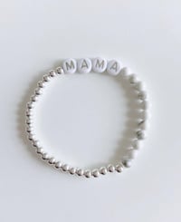 Image 2 of Custom Sterling silver / howlite bracelet 