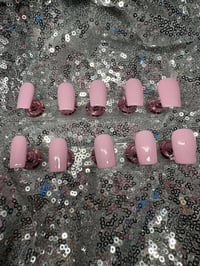 Image 2 of  Pink baddies every day short gel press on set