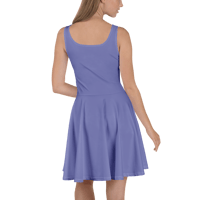 Image 3 of Skater Dress (quarter floral with Chetwode Blue)
