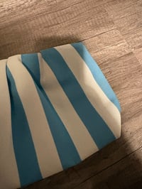 Image 2 of Blue and white canvas clutch 