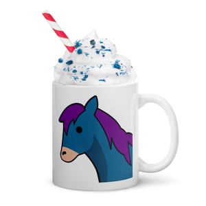 horse - White glossy mug