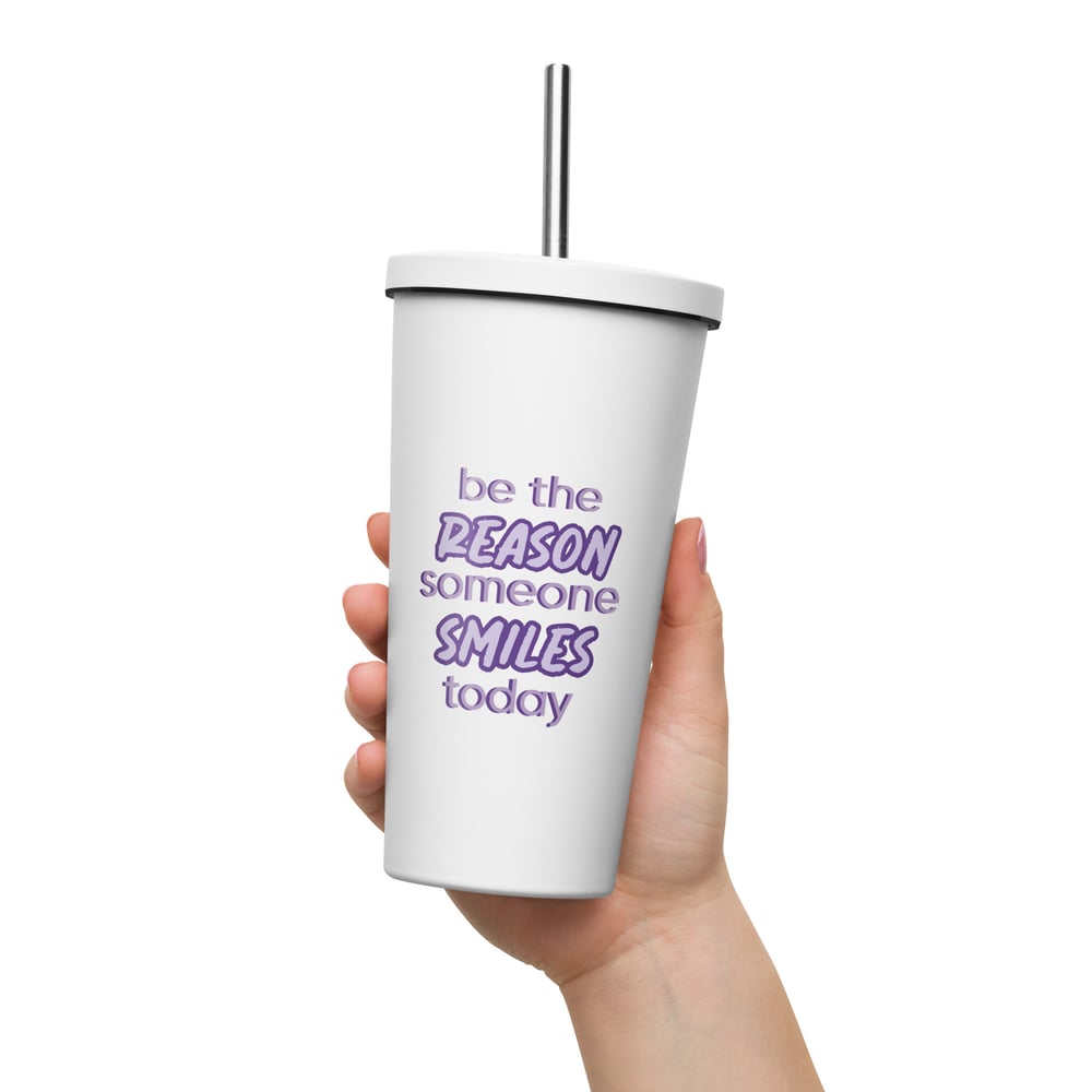 Image of Insulated quote 3 tumbler with a straw