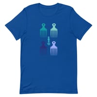 Image 2 of Afro Picks Formation Unisex Tee - Blues & Greens