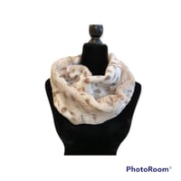 Image 1 of Artic Lynx Ice Taupe Minky Infinity Scarf