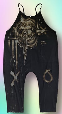 Image 1 of “COOKED” BLEACH PAINTED BAGGY ROMPER XL