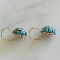 Image 3 of VICTORIAN TURQUOISE EARRINGS