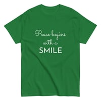 Image 10 of Unisex classic tee, Peace Begins With A Smile Tee