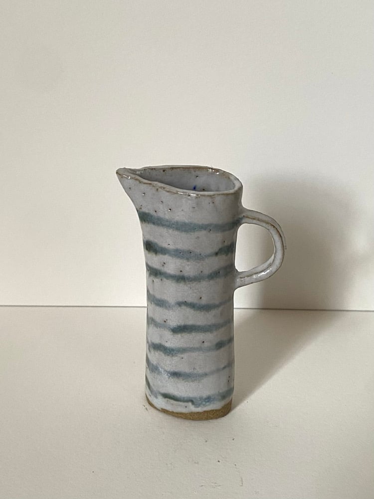 Minature Jug (off white/green) Image 2