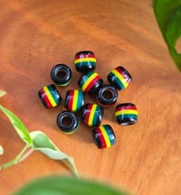 Image 1 of Rasta Beads (with black) - set of 2