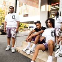 Image 2 of White Puff print FADE U  oversized T shirt 