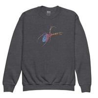 Image 8 of Youth Sweatshirt - Spider Rainbow Glow