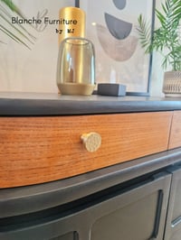 Image 3 of Mid Century Luxury Sideboard Nathan | Curved Teak Sideboard Grey