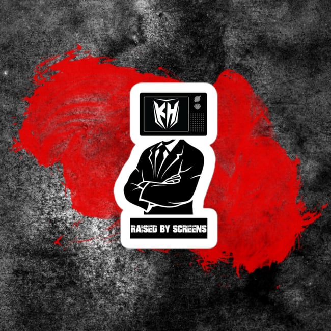 Raised By Screens Bubble-Free Stickers