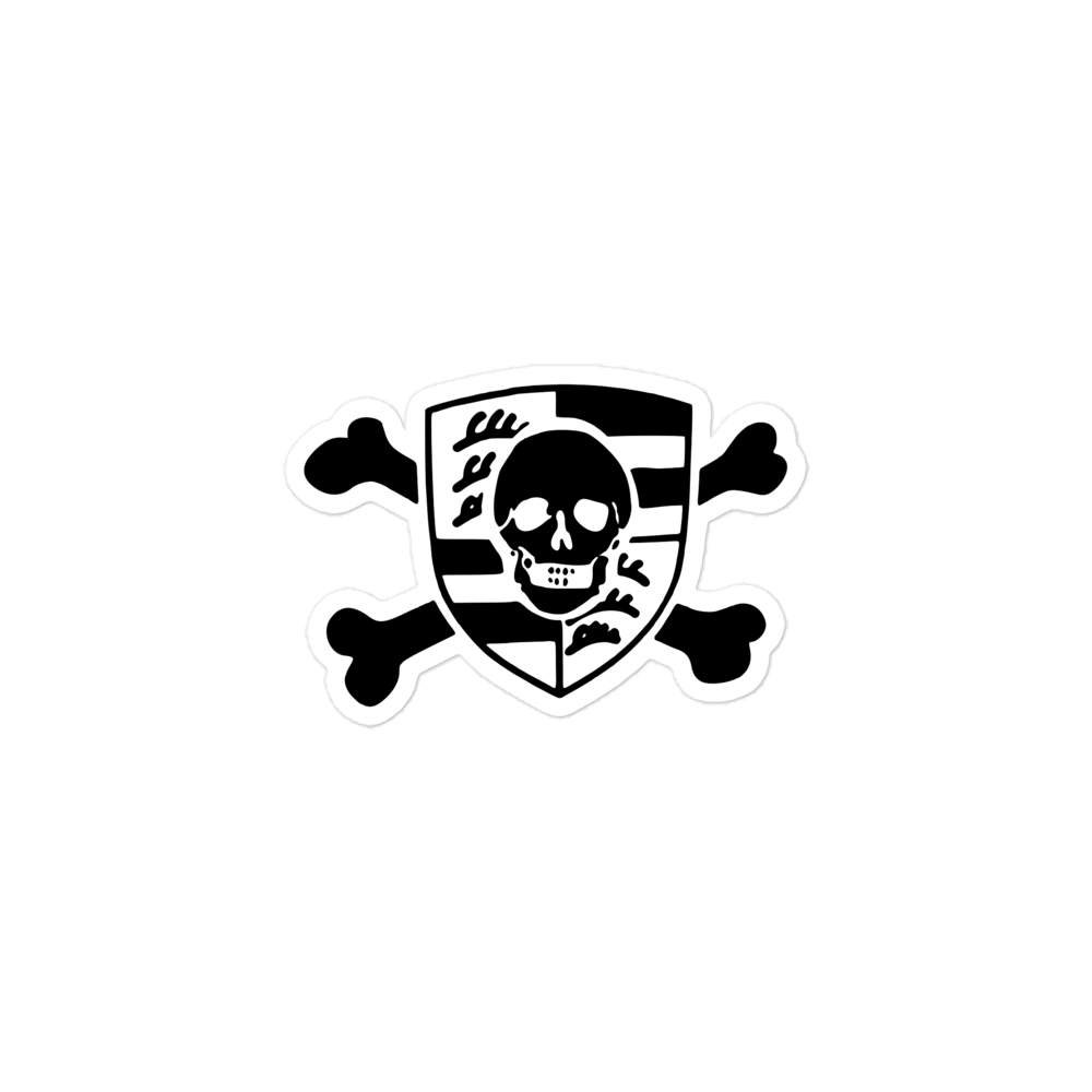 Image of "Bones" Porsche inspired skull and cross bones