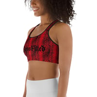 Image 4 of BOSSFITTED Red Snake Skin Sports Bra