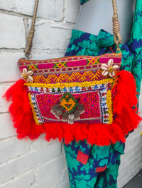 Image 1 of Shake your tassels- Bag- clutch or cross body/shoulder RED