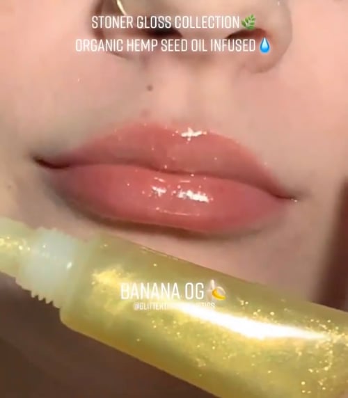 Image of Banana OG🍌 Stoner Gloss Crystal Clear Wand Tube